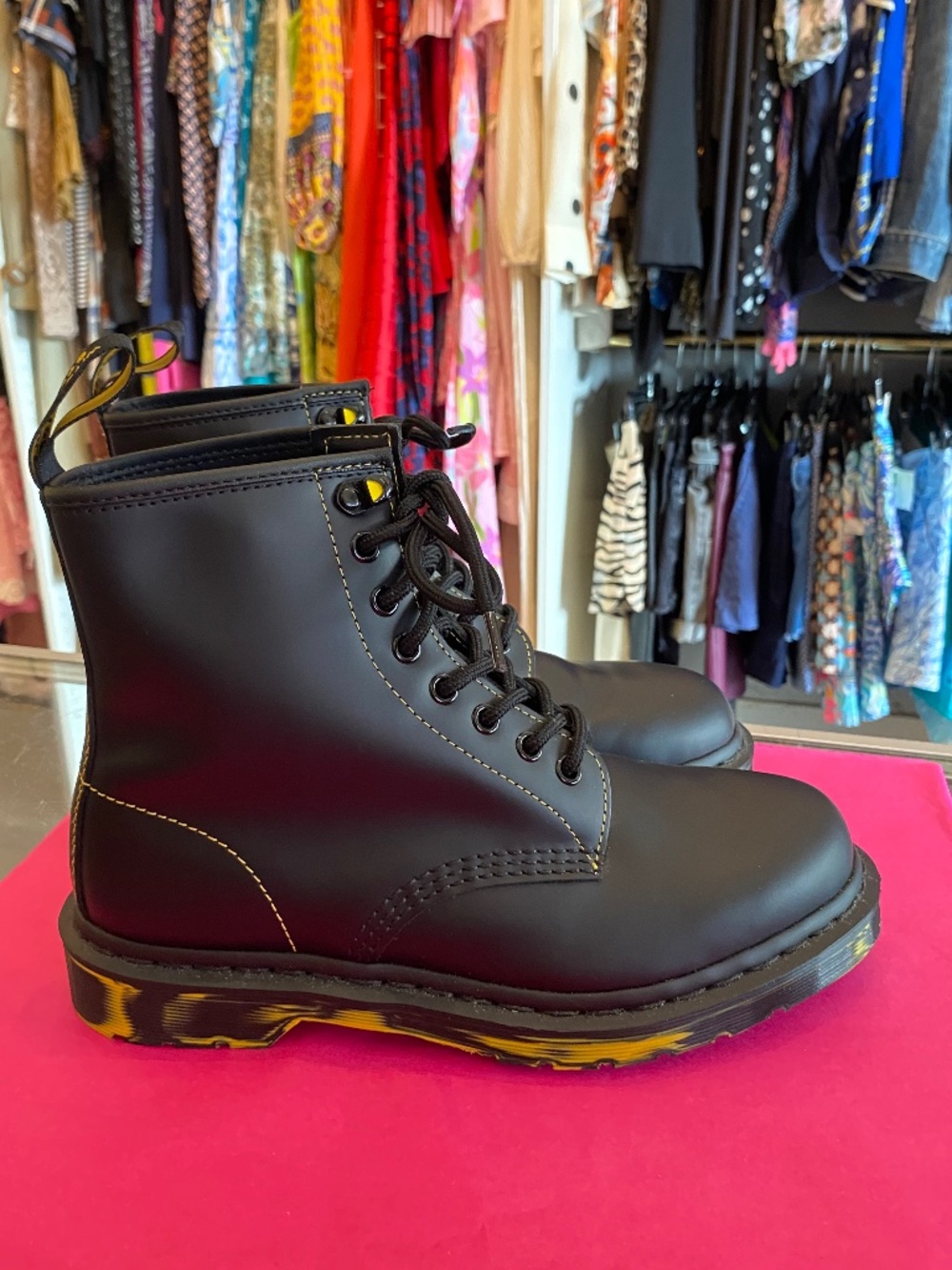 Dr. Martens 1460 boots with yellow accents size Ladies 8